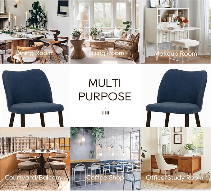 COLAMY 5-Piece Extendable Dining Table Set for 4, 36" Kitchen Round Wood Table with 4 Wooden Dining Room Chairs,Light Brown/Blue