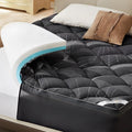 Bedlore 4-Inch Full Mattress Topper for Back Pain - Dual Layer Medium Support (2" Gel Memory Foam + 2" Cooling Fluffy Pillow Top Pad), Breathable & Pressure Relief (Gray)