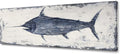 Yihui Arts Fish Canvas Art Wall Decor Blue Marlin Bursts Pictures for Living Room Contemporary Paintings Artwork House Decor