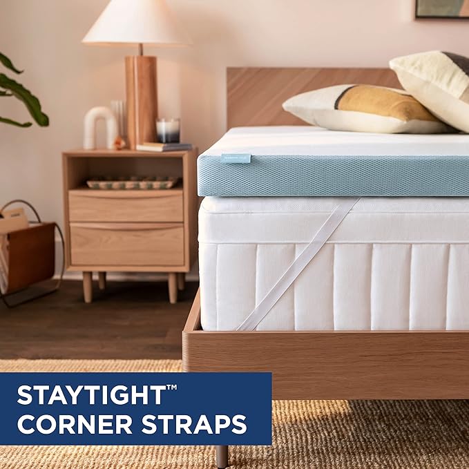 Tempur-Pedic TEMPUR-Adapt + Cooling 3-Inch Twin XL Mattress Topper Luxury Premium Foam, Washable Cover, Cooling Topper, White