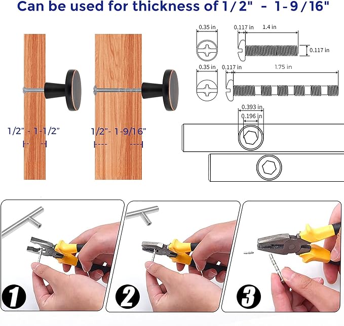 Ravinte 15 Pack Drawer Pulls 1-1/4 Inch Kitchen Cabinet Knobs Solid Round Dresser Drawer Knobs Oil-Rubbed Bronze Dresser Knobs Drawer Knobs Simple Cabinet Hardware for Cupboard Drawer Pulls