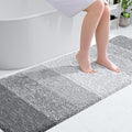 OLANLY Bathroom Runner Rugs 70x24, Extra Soft Absorbent Microfiber Bath Rugs, Rubber Backing, Quick Dry, Washable Bath Mats for Bathroom Floor, Tub and Shower, Home Decor Accessories, Light Grey