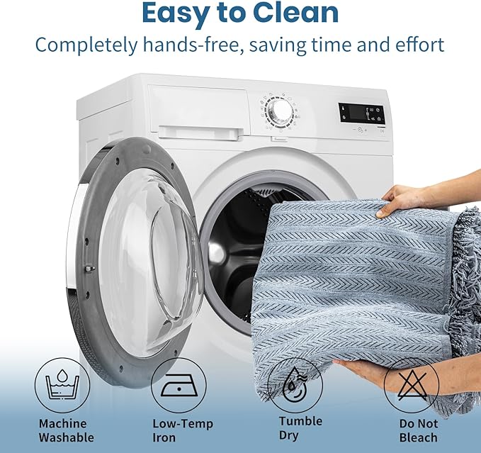 Nobildonna Sofa Chair Cover Waterproof Soft Thicken Chenille Cushion Couch Cover with Tassels,Washable Sofa Slipcovers for Armchair Recliner Sectional Furniture Protector,Dusty Blue 71"x71"