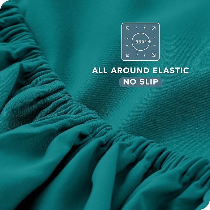 Bare Home King Sheet Set - Luxury 1800 Ultra-Soft Microfiber King Bed Sheets - Double Brushed - Deep Pockets - Easy Fit - 4 Piece Set - Bedding Sheets & Pillowcases (King, Emerald)