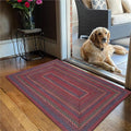 Jamestown Burgundy Small Braided Rug, Jute, 2x3' Rectangle - Rustic Primitive Decor for Kitchen, Bathroom, Everywhere