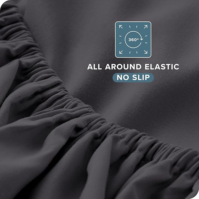 Bare Home King Sheet Set - 1800 Ultra-Soft Microfiber King Bed Sheets - Double Brushed - Deep Pockets - Easy Fit - Extra Soft - 4 Piece Set - Bedding Sheets & Pillowcases (King, Forged Iron Grey)