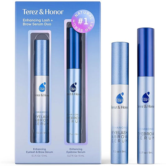 Terez & Honor Advanced Enhancing Eyelash and Eyebrow Serum (Lash Brow Serum Duo Pack)