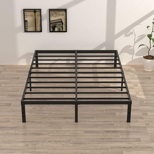 16 Inch King Bed Frame Heavy Duty Metal Platform King Size Bed Frames with 14 Inch Storage, Easy Assembly 3,500 lbs Steel Slats Support Mattress Foundation, Black
