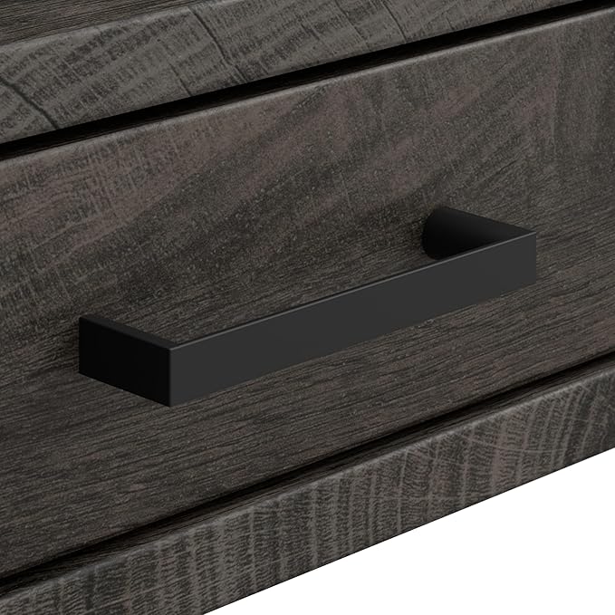 Bush Furniture Steele 54W Writing Desk in Dark Gray Hickory | Computer Table for Home Office Workspace
