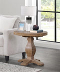 Martin Svensson Home Napa Solid Wood Pedestal End Table, Driftwood