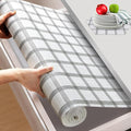 Beautysaid Shelf and Drawer Liner for Kitchen Cabinet, Non Adhesive Non Slip Shelf Paper Waterproof Washable Thickened for Dresser Pantry Shelve Bathroom Protector Liner(Plaid,23.6 in x 30 FT)
