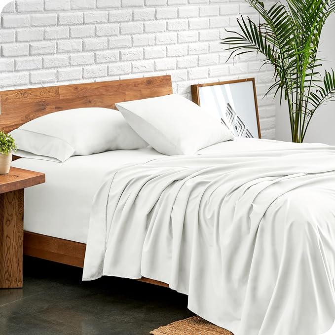 Bare Home Twin Sheet Set - 1800 Ultra-Soft Microfiber Twin Bed Sheets - Double Brushed - Deep Pockets - Easy Fit - Extra Soft - 3 Piece Set - Bedding Sheets & Pillowcases (Twin, Cream)