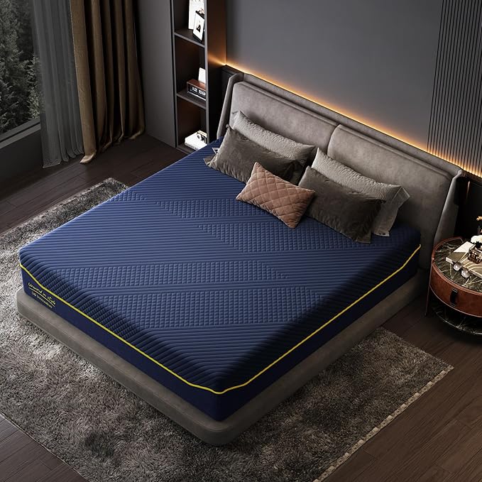 SDHYL King Mattress, 12 Inch Gel Infused Memory Foam Mattress for Good Sleep, Bed in a Box Mid Firm CertiPUR-US Certified & Fiberglass Free, Washable Cover, 80"*76"