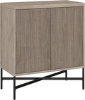 Henn&Hart 28" Wide Rectangular Accent Cabinet in Antiqued Gray Oak, for Home, Living Room, Bedroom, Entertainment Room, Office