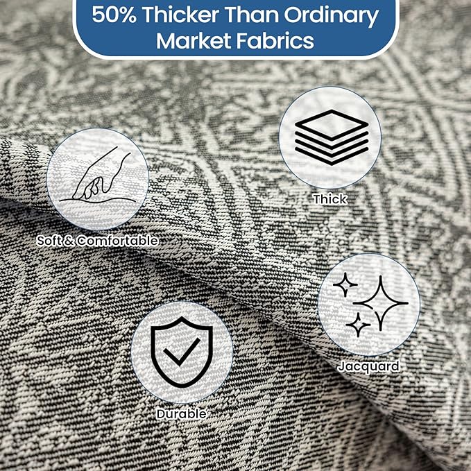 STACYPIK Geometric Pattern Sofa Cover Blanket, Black Couch Throw for Living Room, Couch Covers for Dogs, Washable Furniture Protector for 3 Cushion Sofa with Tassel, Anti-Slip Throw Cover-71X134IN