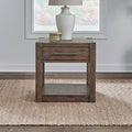 Liberty Furniture Broadmore Living Room Drawer End Table - Cobblestone Brown