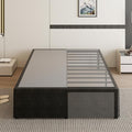 18 Inch King Size Bed Frame with Black Bed Cover, Metal King Size Platform Bed Frame No Box Spring Needed, Heavy Duty Mattress Foundation, Easy Assembly, Noise Free