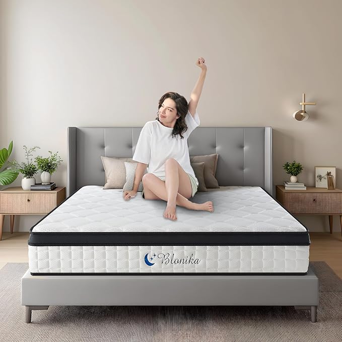Full Size Mattress, 10 Inch Full Mattress in a Box, Medium Firm, Memory Foam with Individual Pocket Spring for Pressure Relief & Motion Isolation, Strong Edge Support