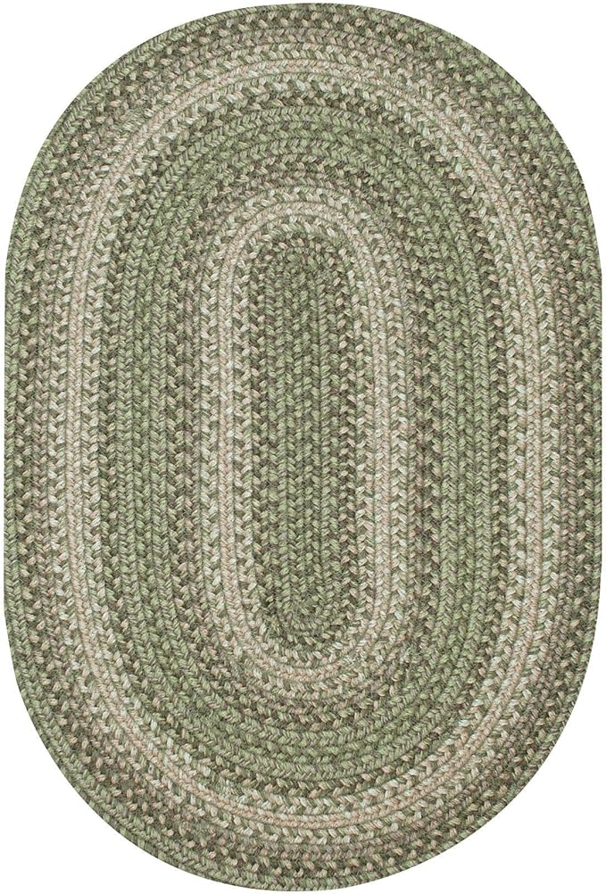 Homespice Grassland Jute Braided Oval Area Rugs 8x10' – Country Style Dining Room Rugs for Under Table