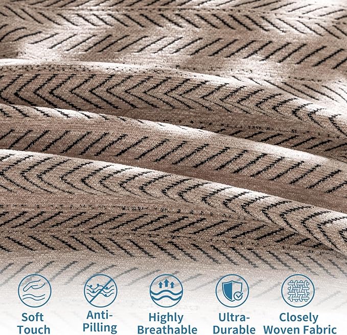 Nobildonna Sofa Cover Washable Soft Thicken Chenille Couch Cover with Tassel,Waterproof Sofa Slipcover for 3-4 Cushion Couch,Sectional Sofa,L-Shaped Furniture Protector Pet-Friendly,Brown 91"x150"