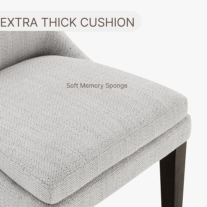 Upholstered Dining Chairs Modern Sidechair Performance Fabric High Back Armlesschair for Diningroom Kitchen,Linen,Set of 4(2 Box)