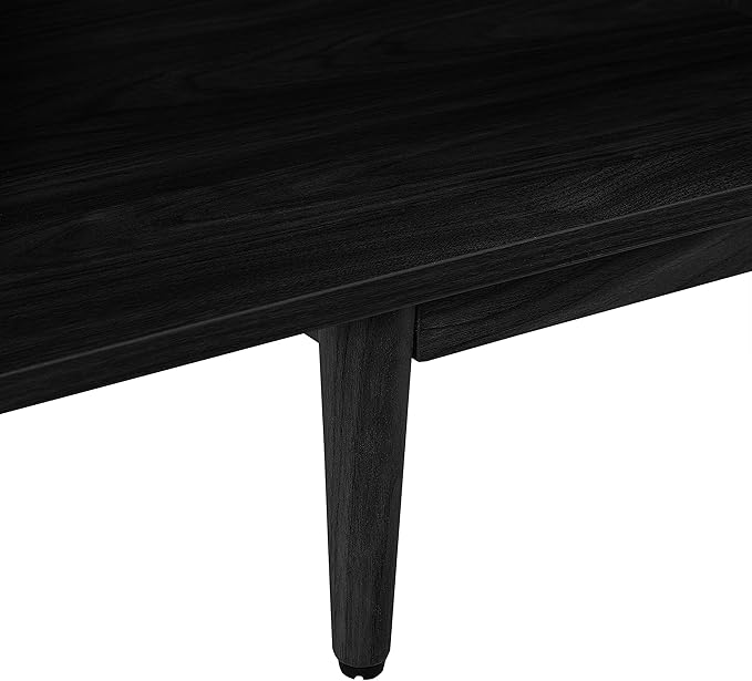 Crosley Furniture Liam Large Vinyl Record Storage TV Stand and Entertainment Center, Media Console, Black