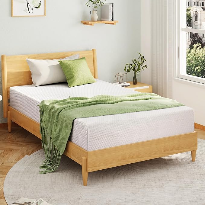 Cal King Size Memory Foam Mattress, 12 Inch Bed Mattress in a Box with Cooling Green Tea Gel, Relieve Pressure with Medium Support, CertiPUR-US Certified, 84''L x 72''W, White