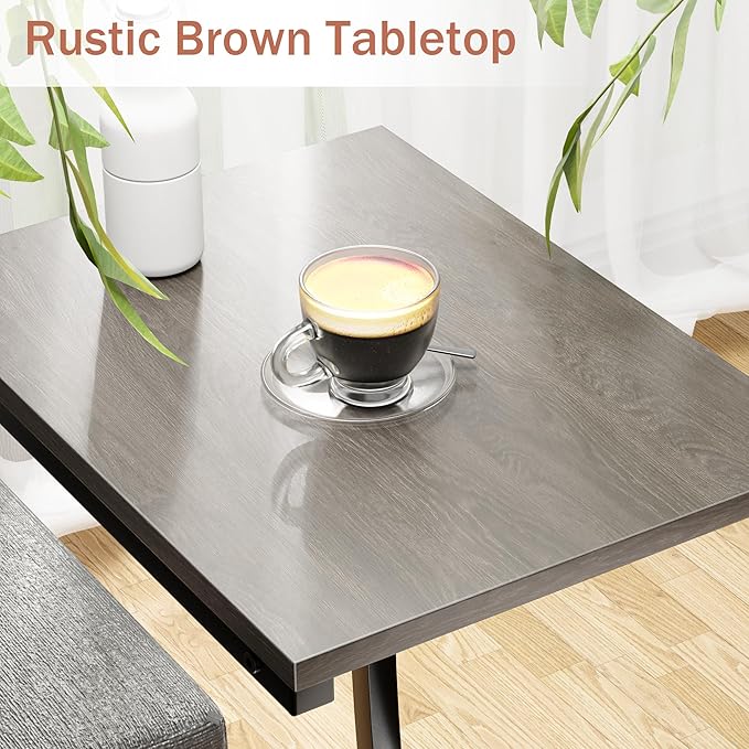 C-Shaped End-Table - Side Table for Couch,Curved Support Legs, Slide Under Couch Table for Sofa, TV Tray Table for Living Room Bedroom (Grey)