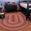 Homespice Apple Pie Jute Red 4x6' Braided Rugs Oval Rugs for Living Room, Bedroom Rug and Dining Room. Pet Friendly. Decor Styles- Farmhouse Rug, Rustic, Vintage, Primitive, Country, Boho Rug