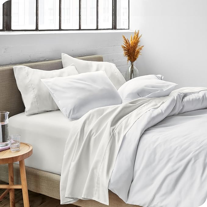 Bare Home Split Head Flex King Sheet Set - 1800 Ultra-Soft Microfiber Bed Sheets - Double Brushed - Deep Pockets - Easy Fit - 4 Piece Set - FlexTop King Bedding (Split Head Flex King, Cream)