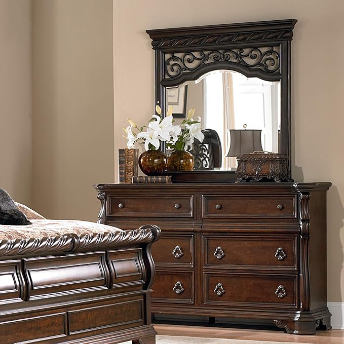 Liberty Furniture Industries Arbor Place Bedroom Landscape Mirror, 46" x 3" x 45", Brownstone Finish