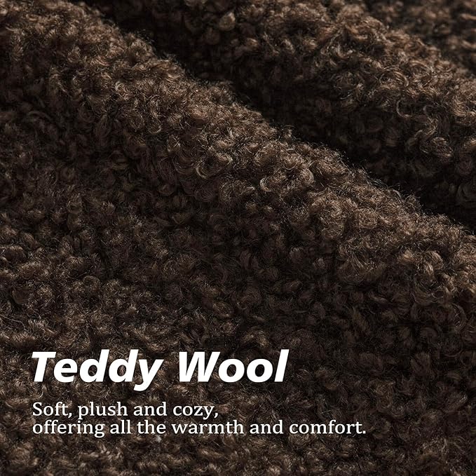 Foindtower 2 Pieces 20x20 Inch Dark Brown, Faux Fur Throw Pillow Cover Accent Sherpa Furry Pillow Covers Fuzzy Soft Pillowcases Cozy Sheepskin Decorative Fleece Cushion Case for Bed Couch Living Room