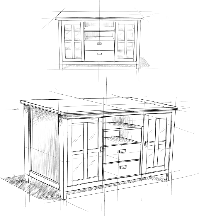 SIMPLIHOME Artisan SOLID WOOD 53 inch Wide Transitional TV Media Stand in Farmhouse Grey For TVs up to 60 inches for the Living Room and Entertainment Center