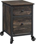 Sauder Steel River File Pedestal, L: 20.87" x W: 23.86" x H: 26.58", Carbon Oak Finish