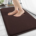 OLANLY Thick Memory Foam Bath Mat Rug 30x20, Extra Soft Absorbent Bathroom Rug, Quick Dry Bath Mats, Non-Slip, Machine Washable Carpet for Bathroom, Tub and Shower, Home Decor Accessories, Brown