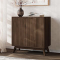 Buffet Cabinet with Storage, Fluted Multifunctional Storage Cabinet with 2 Doors, Sideboard Cabinet with Doors Modern Buffet Table Accent Coffee Bar Console Table,fluted buffet cabinet
