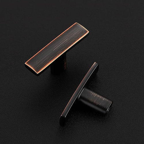 25 Pack Cabinet Handles Single Hole - Curved Cabinet Knobs Oil Rubbed Bronze Drawer Pulls for Kitchen Cupboard Solid Pulls for Dresser Drawer Arch Hardware
