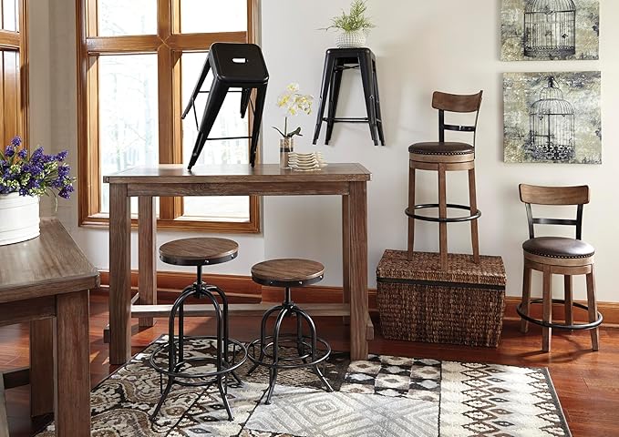 Signature Design by Ashley Pinnadel Barstool, Bar, Light Brown