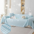 HANDONTIME Cooling Dog Couch Cover Ice Silk Washable & Breathable Pet Sofa Protector Durable Couch Covers for Sofa Pet Friendly Soft Dog Cooling Bed Cover Sofa Protector Covers (Baby Blue, 71"x134")