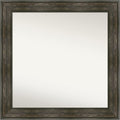 Amanti Art Grey Bathroom Mirror for Over Sink, 30x30 Pinstripe Plank Grey Narrow Square Vanity Mirror, Large Country Rustic Frame, Hangs Horizonally and Vertically, Bathroom Wall Decor, Non-Beveled