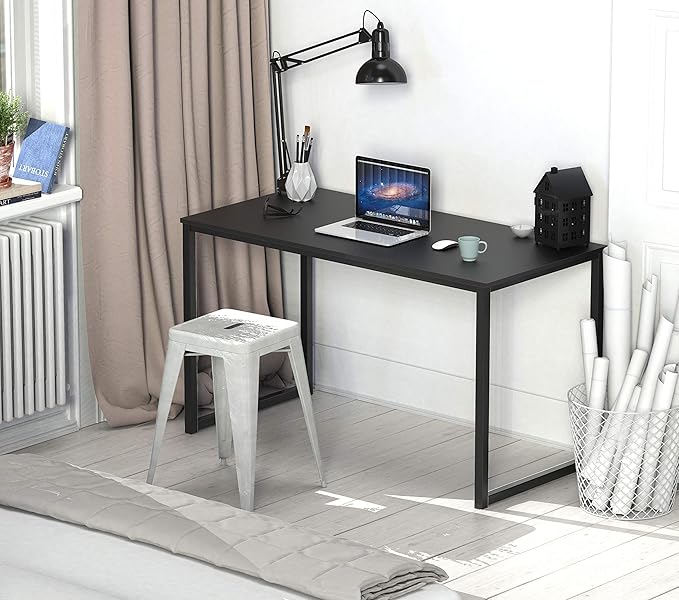 SHW Mission 48-Inch Home Office Computer Desk, Black