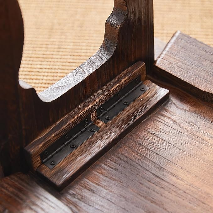 Japanese Floor Table,Small Coffee Table & Tea Table, Altar Table for Meditation,Low Table for Sitting on The Floor,Wood Bed Table Trays with Foldable Legs,Bed Laptop Desk