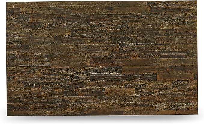 East West Furniture X777FO749-9 9 Piece Dining Table Set Includes a Rectangle Dining Room Table with X-Legs and 8 Black Faux Leather Parsons Chairs, 40x72 Inch, Multi-Color