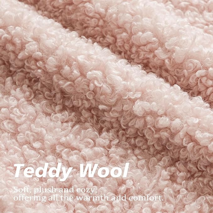 Foindtower 2 Pieces 18x18 Inch Light Pink, Faux Fur Throw Pillow Cover Accent Sherpa Furry Pillow Covers Fuzzy Soft Pillowcases Cozy Sheepskin Decorative Fleece Cushion Case for Bed Couch Living Room