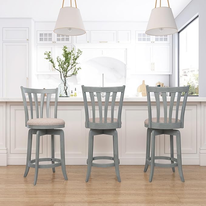 Hillsdale Furniture Hillsdale Savana Swivel Counter Stool, Blue