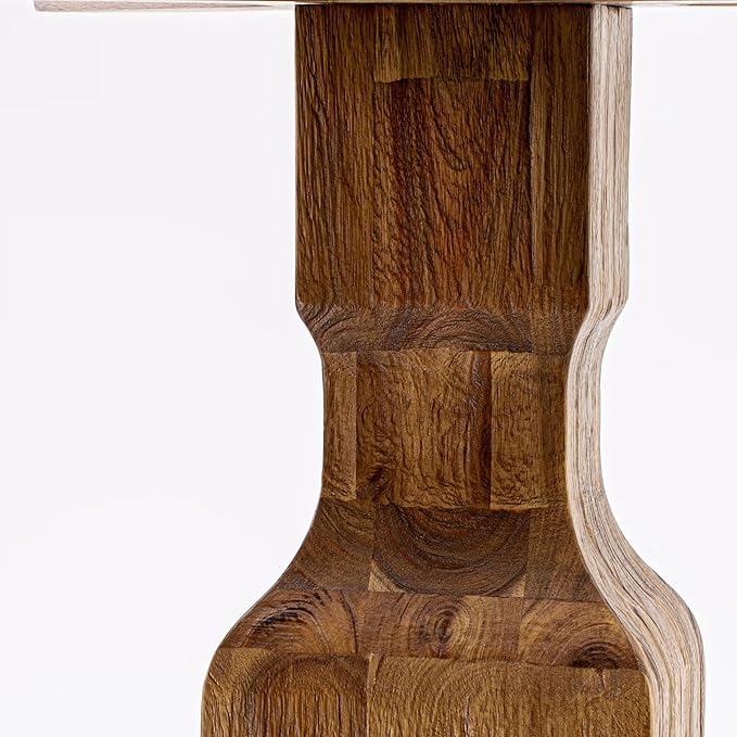 F3MZ5-50N-04 5-Pc Dining Room Set consists of a Pedestal Kitchen Table and 4 Light Tan Polyester Chairs with Padded Back - Antique Walnut