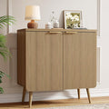 Sideboard Buffet Cabinet with Storage, 2 Doors Wood Entryway Cabinet, Modern Accent Cabinet with Solid Wood Feet & Adjustable Shelves, Multifunctional Console Table for Living Room, Kitchen, Hallway