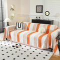 LUFEIJIASHI Boho Couch Covers for Sofa Non Slip Sofa Covers Washable Couch Covers for 3 Cushion Couch Sofa Pet Friendly Sectional Couch Cover Blanket Furniture Protector for Dogs (Orange, 71"x134")
