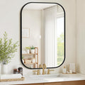 Bathroom Mirrors for Over Sink, 26x38 Black Vanity Mirror for Bathroom Sink, HD Shatterproof Squircle Wall Mirror for Bathroom Washroom Lavatory Restroom Metal Frame