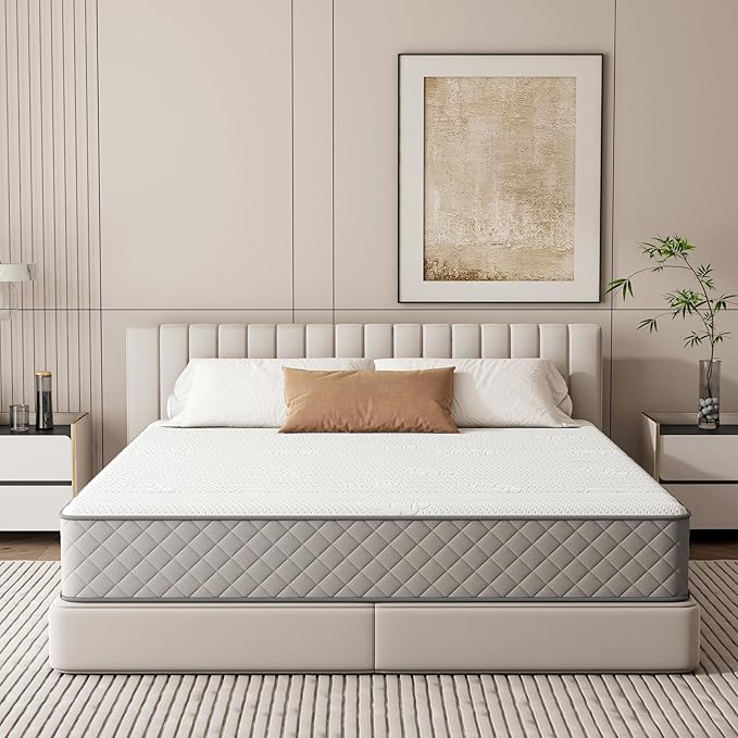 Full Mattress, 10 Inch Hybrid Double Mattress with Cooling Gel Memory Foam and Pocket Springs, CertiPUR-US Certified, Medium Firm